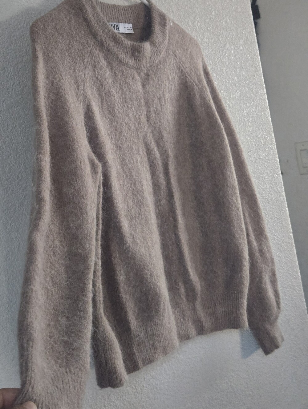 Zara Women's Scoopneck Sweater in Light Brown - Picture 6 of 9
